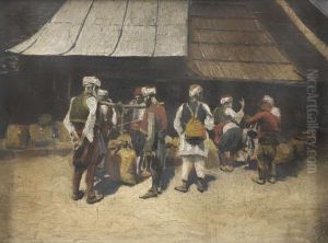 Ungarische Marktszene by Ferencz, Franz Eisenhut