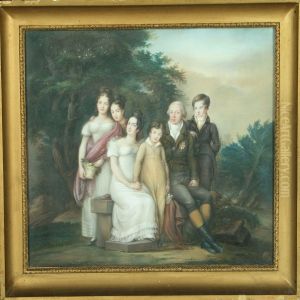 Portait Of Staatsminister Von Der Luhe And Family, Stuttgart