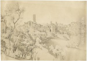 Blick Auf Perugia by Friedrich Eisenlohr