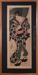 Geisha Mit Sonnenschirm by Kikugawa Eishin