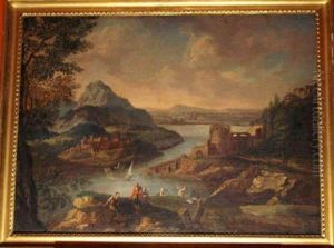 Italian Landscape With Peasants