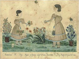 A Double Portrait: Adaline W. Foss And Hannah W. Foss by Joseph I Eisner