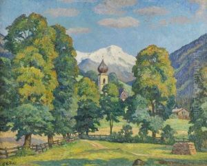 Tiroler Dorf by Ernst Wilhelm H. Eitner