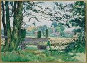Am Gatter by Ernst Wilhelm H. Eitner