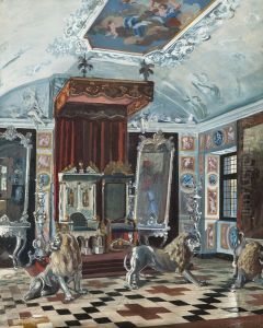 Interior From Rosenborg Castle by John Rafael Ekelund