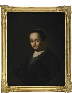 Portratt Av Ung Dam Efter Rembrandt by Anders Eklund