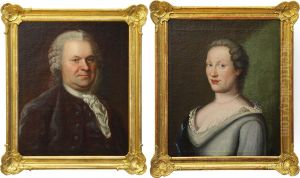 Paskrift A'tergo "anders Eklund Pinx 1772" Portratt Forestallande Lagman Erik Cederlof by Anders Eklund