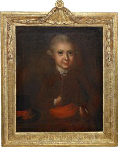 Portratt Av Den Unge Major Carl Wilhelm Wenus Ikladdrodbrun Drakt Och Svart Hatt - Knabild