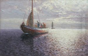 Fiskare Till Sjoss by Emil Ekman