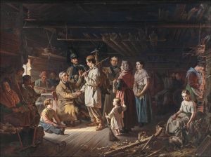 Pestinotto Hamalaisessa Talonpoikaistuvassa by Robert Wilhelm Ekman