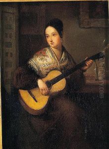 Dama Joven Tocando La Guitarra