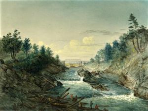 Watching Spear Fishing On The Saco River by Gibeon Elden Bradbury