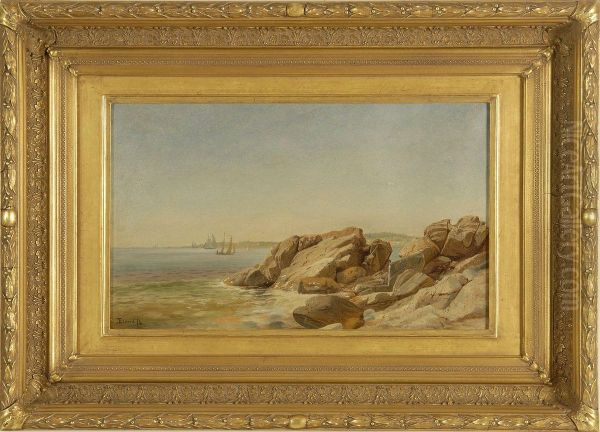 Rocks At Nahant" - view 1