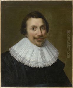 Portrait D'homme Au Col Blanc