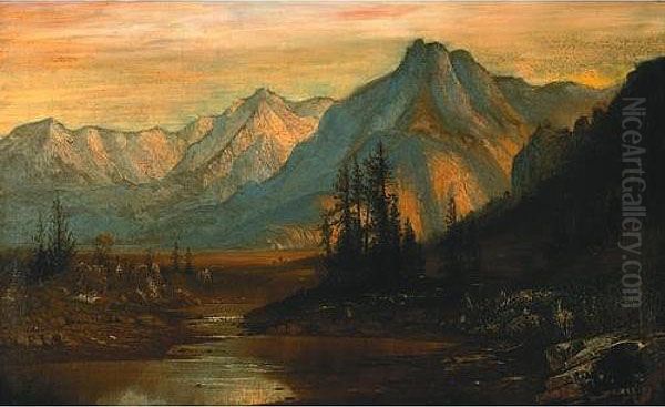 A Mountain Valley Under The Rising Sun - view 1