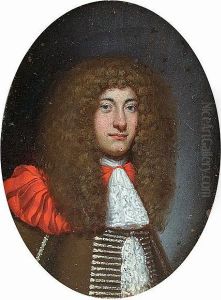 Portrait Of A Gentleman, Small Bust-length, In A Dark Brown Coat With A Lace Jabot