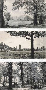Hyde Park: The Albert Memorial And Rotten Row by Tristram Ellis
