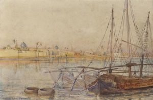 View Of Baghdad From The River by Tristram Ellis