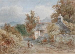 Cottage And Lane At Dolgethlan, North Wales Cottage And Lane At Dolgethlan, North Wales