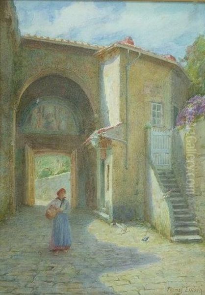 Girl In A Courtyard - view 1