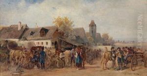 Belebter Marktplatz