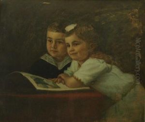 Kinderdoppelbildnis by Ester Ellqvist-Bauer