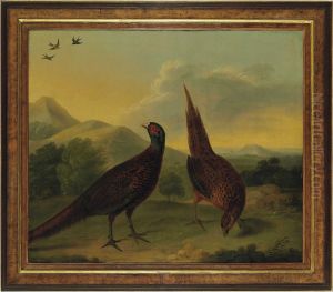Pheasants In A Landscape by Stephen Elmer