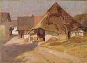 Haus Mit Strohdach In Moriken - Ruckseitig: by Franz Elmiger