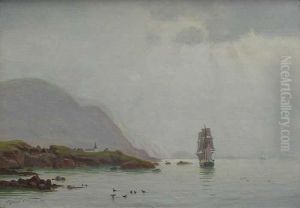Marine, Vue De Norvege by Alfred Elsen