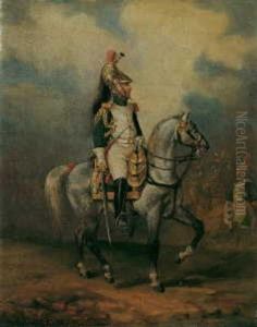 Franzosischer Dragoneroffizier Unter Napoleon I. Vor Der Front by Ludwig Elsholtz