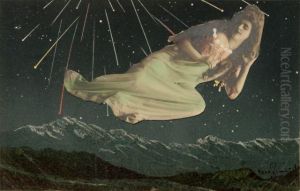Femme Aerienne Sur Fond De Nuit Etoilee by Paul Eluard