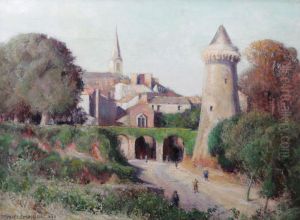 Sydlandsk Stadsvy by Frank Lewis Emanuel