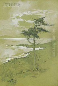 Lone Pine By The Sea/possibly A Monhegan View by Charles Chase Emerson