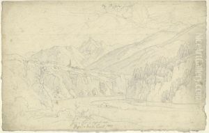 Im Oberinntal - Blick Aufkarres Und Die Otztaler Alpen