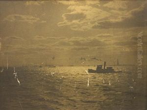 New York Bay From The Sea Wall by Chansonetta Stanley Emmons