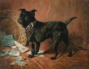 A Naughty Black Pug by John Emms