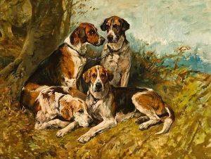 Hounds At Rest by John Emms