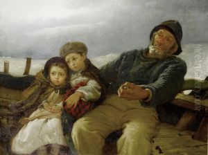 The Stormy Crossing by Alfred Edward Emslie