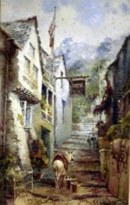 New Inn & Cottage, Clovelly by Sidney Endacott