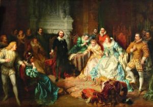 Shakespeare Leest Zijn "macbeth" Voor Aan Het Hof Van Elisabeth Van Engeland