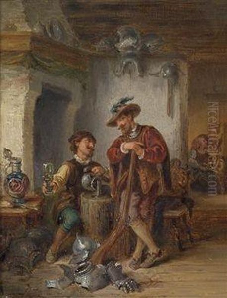 A Pub Scene With Drinking Soldier - view 1