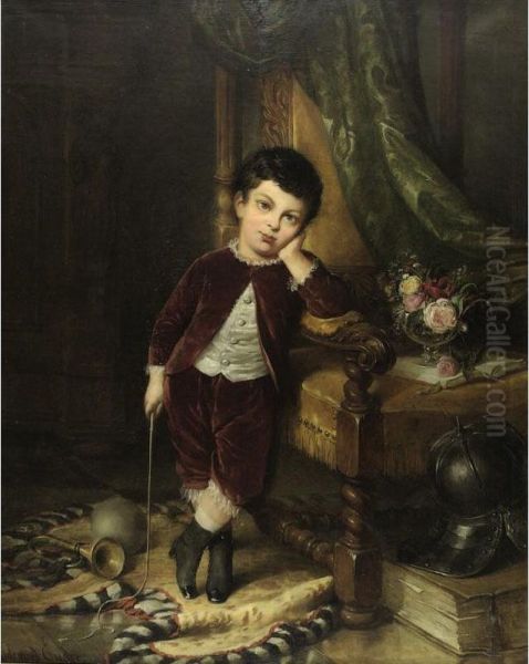 Portrait Of A Boy In A Red Suit - view 1