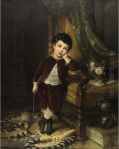 Portrait Of A Boy In A Red Suit