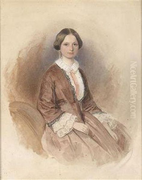 Bildnis Einer Jungen Dame In Braunm Signiert Ender - view 1