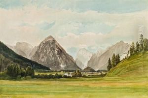 Ansicht Von Der Pertisau by Thomas Ender