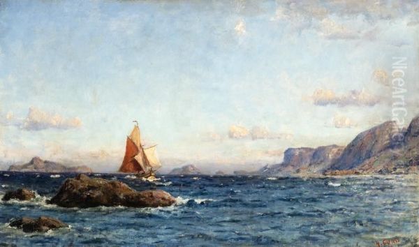A Sailing Ship Near A Coast - view 1
