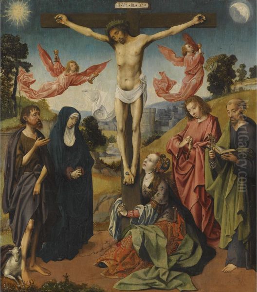 The Crucifixion With The Virgin Mary, Saints Mary Magdalene, John The Baptist, Peter, And An Unidentified Male Saint - view 1