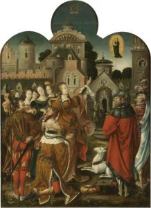 The Emperor Augustus And The Tiburtine Sibyl, The Reverse Withchrist And The Woman Taken Into Adultery, En Grisaille