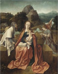 The Rest On The Flight Into Egypt by Cornelis Engebrechtsz
