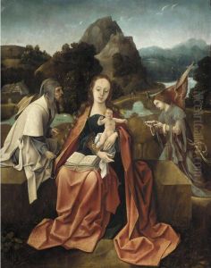 Rest On The Flight Into Egypt by Cornelis Engebrechtsz